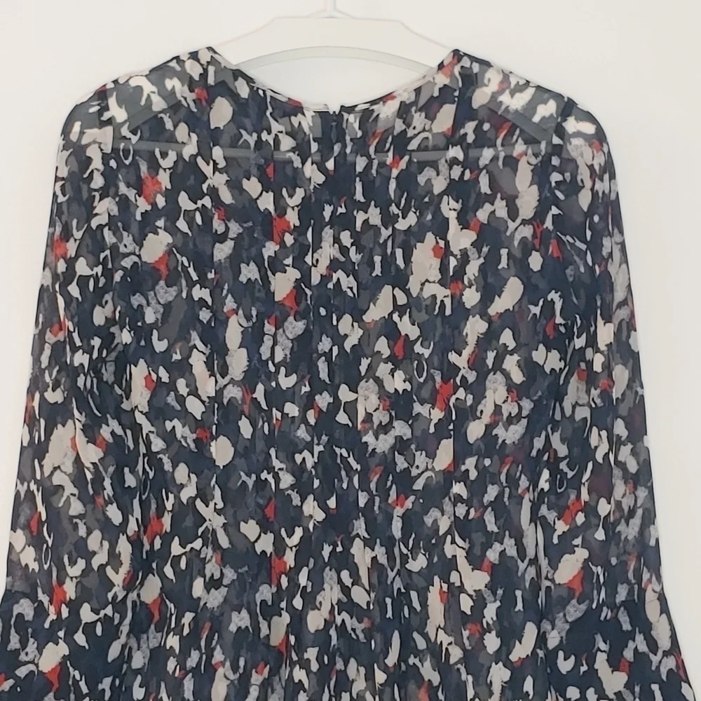 CLUB MONACO 100% silk crop sleeves sheer tunic dress - Picture 5 of 14